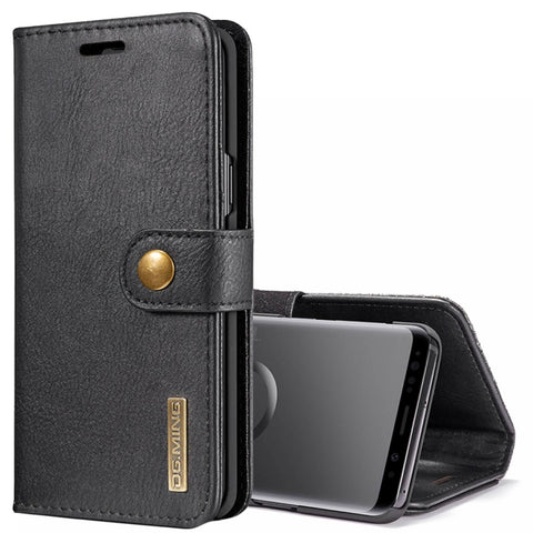 DG.MING per Galaxy S9 Crazy Horse Texture Custodia protettiva magnetica rimovibile con vibrazione orizzontale con supporto, slot per carte e portafoglio, Galaxy S9