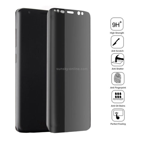 Per Galaxy S8+ / G9550 0,3 mm 9H Durezza superficiale 3D Curvo Privacy Antiriflesso Protezione per schermo in vetro temperato a schermo intero, For Samsung Galaxy S8+