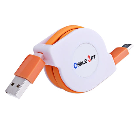 Cavo di ricarica retrattile per sincronizzazione dati da USB-C / Type-C a USB da 1 m 2A 110 fili in rame