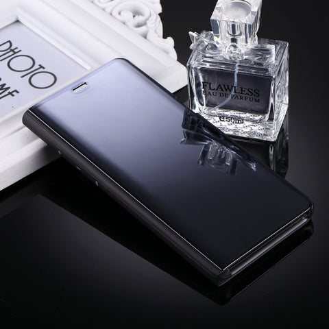 Per Galaxy Note 8 Custodia in pelle con vibrazione orizzontale a specchio galvanico con funzione di sospensione/sveglia e supporto, For Galaxy Note 8
