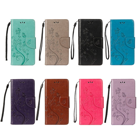 Custodia in pelle con chiusura orizzontale con motivo a farfalla in rilievo con slot per carte, supporto, portafoglio e cordino per Galaxy Note 9, For Galaxy Note9