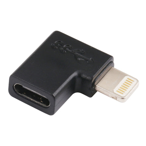 Adattatore di ricarica a gomito da 8 pin maschio a USB-C/Type-C femmina, 8 Pin Male to USB-C / Type-C Female