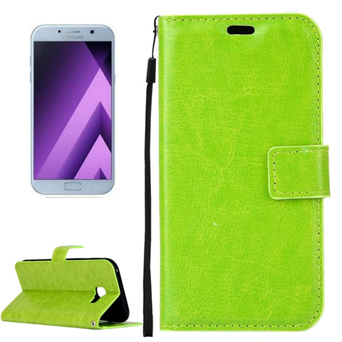 Per Galaxy A5 (2017) / A520 Custodia in pelle PU con texture Crazy Horse orizzontale con supporto, slot per carte, portafoglio, cornice per foto, cordino e fibbia magnetica, For Galaxy A5 (2017)