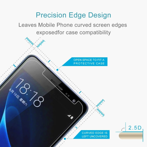 1 PZ Per Galaxy J3 (2017) (versione UE) 0,26 mm 9H Durezza superficiale 2,5D Pellicola per schermo in vetro temperato a schermo intero antideflagrante, For Galaxy J3 (2017) (EU Version)(1 PC)