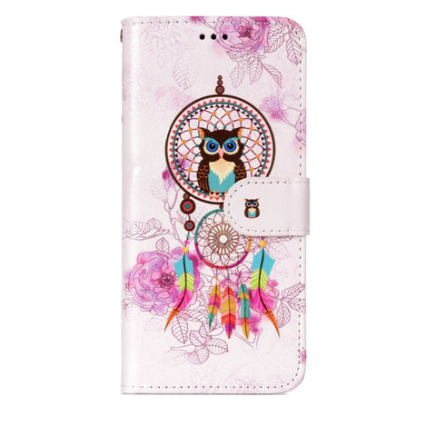 Per Galaxy S9 Custodia in pelle con chiusura orizzontale con motivo lupo goffrato lucido a olio con supporto, slot per carte e portafoglio, For Galaxy S9
