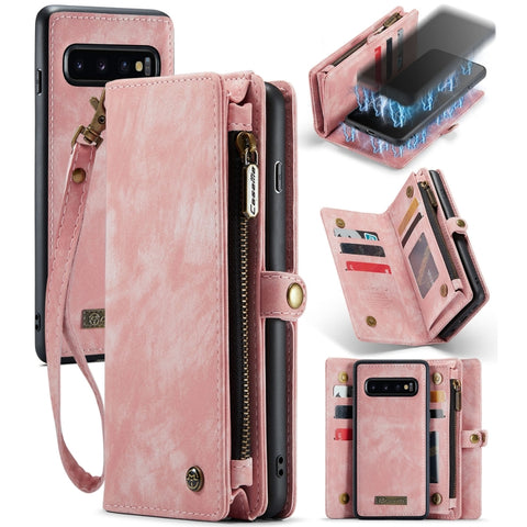 Per Samsung Galaxy S10 CaseMe-008 Custodia per telefono in pelle flip multifunzionale staccabile, For Samsung Galaxy S10