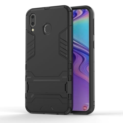 Custodia antiurto in PC + TPU per Galaxy M20, con supporto, Galaxy M20, For Samsung Galaxy M20