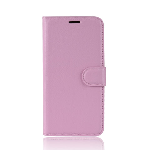 Custodia in pelle con chiusura orizzontale con texture Litchi per Galaxy A70, con portafoglio, supporto e slot per carte, For Galaxy A70
