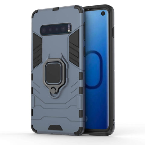 Custodia protettiva antiurto PC + TPU per Samsung Galaxy S10, con supporto ad anello magnetico, For Galaxy S10, For Samsung Galaxy S10