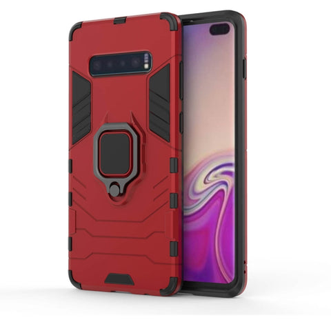 Custodia protettiva antiurto PC + TPU per Samsung Galaxy S10 Plus, con supporto ad anello magnetico, For Galaxy S10 Plus, For Samsung Galaxy S10 Plus