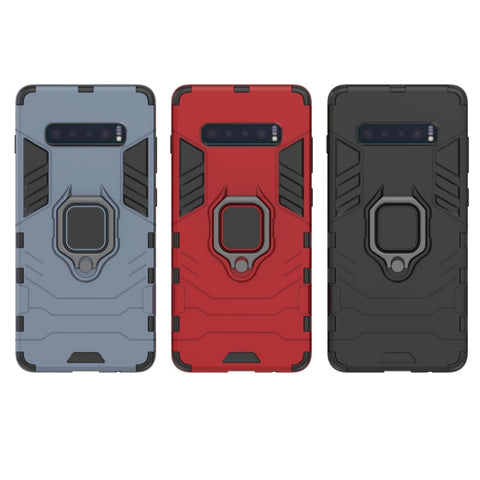 Custodia protettiva antiurto PC + TPU per Samsung Galaxy S10 Plus, con supporto ad anello magnetico, For Galaxy S10 Plus, For Samsung Galaxy S10 Plus