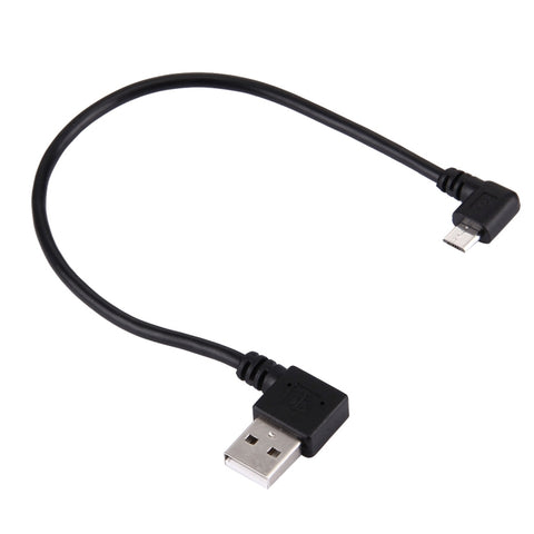 Cavo dati USB 2.0 da gomito a destra a gomito micro USB da 20 cm, da destra a destra