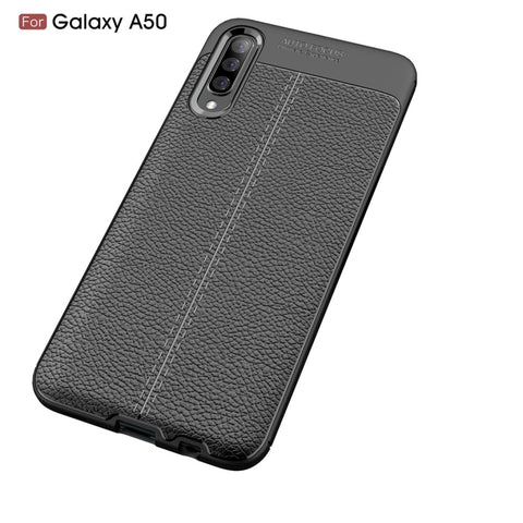 Étui antiurto en TPU avec texture Litchi pour Galaxy A50, pour Galaxy A50