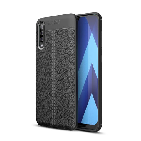 Étui antiurto en TPU avec texture Litchi pour Galaxy A50, pour Galaxy A50