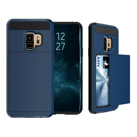 Pour Galaxy S9 Custodia protettiva staccabile con cover posteriore protettiva antigoccia con slot per schede slider, pour Galaxy S9