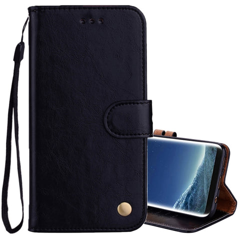 Per Samsung Galaxy S8 + Custodia in pelle con chiusura orizzontale con texture a cera d'olio stile business con supporto, slot per carte e portafoglio, Per Galaxy S8 +