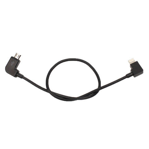 Connecteur de conversion de données micro USB à 8 broches de 30 cm pour télécommande DJI MAVIC PRO et SPARK et Mavic 2 Pro et Mavic 2 Zoom, iPhone, iPad, Micro USB à 8 broches