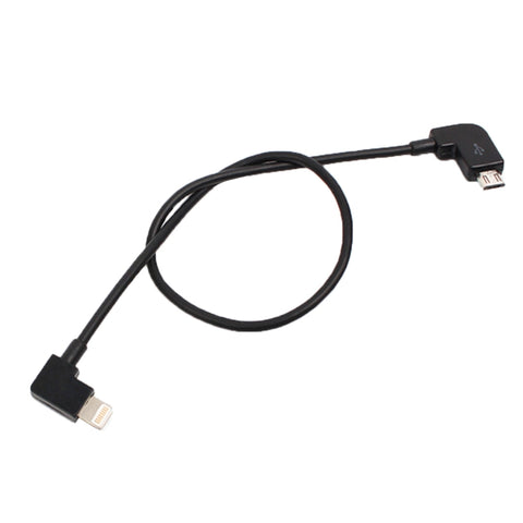 Connecteur de conversion de données micro USB à 8 broches de 30 cm pour télécommande DJI MAVIC PRO et SPARK et Mavic 2 Pro et Mavic 2 Zoom, iPhone, iPad, Micro USB à 8 broches