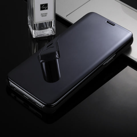 Per Galaxy S9+ Custodia in pelle con vibrazione orizzontale a specchio galvanico con supporto, For Galaxy S9+