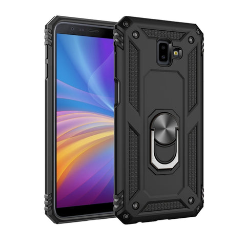 Custodia protettiva Armor antiurto in TPU + PC per Galaxy J6 Plus, con supporto per rotazione di 360 gradi, Per Galaxy J6 Plus