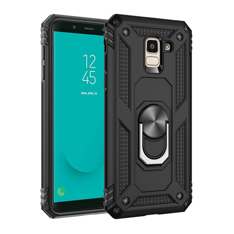 Housse de protection Armor antiurto en TPU + PC pour Galaxy J6 (2018), avec support pour rotation à 360 degrés, pour Galaxy J6 (2018)