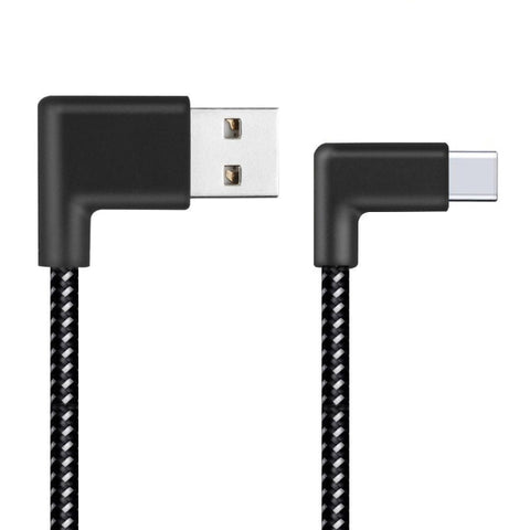 Cavo di ricarica per sincronizzazione dati a doppio gomitolo in stile nylon intrecciato da USB a USB-C / Type-C da 1 m 2A, 1m Type-C 2A