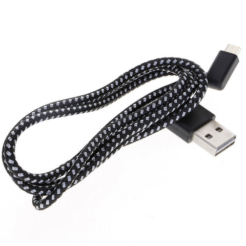 Cavo di ricarica per sincronizzazione dati a doppio gomito in stile nylon intrecciato da USB a USB-C / Type-C da 20 cm 2A, 20cm Type-C