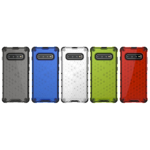 Custodia antiurto per PC + TPU a nido d'ape per Galaxy S10+, For Galaxy S10+