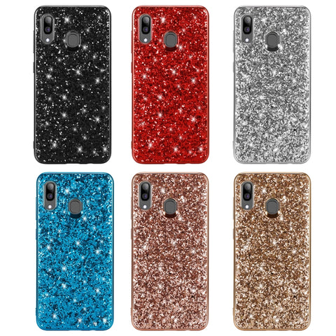 Coque en TPU antiurto avec poudre scintillante pour Galaxy A30, pour Galaxy A30