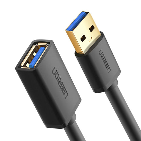 Ugreen Cavo di prolunga per trasmissione super veloce USB 3.0 da maschio a femmina da 2 m, Lunghezza: 2m