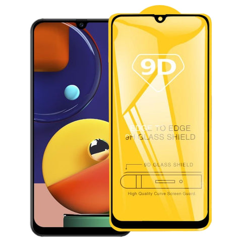 Per Galaxy A50s 9D Pellicola in vetro temperato a schermo intero con colla completa, For Galaxy A50s