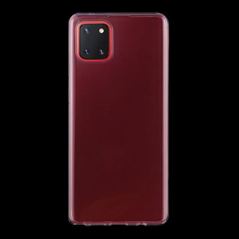 Pour Galaxy A81 Housse de protection morbide en TPU transparent ultrasottile de 0,75 mm, pour Galaxy A81