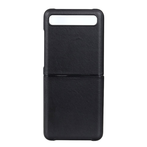 Étui de protection pour Galaxy Z Flip en véritable peau d'agneau avec texture