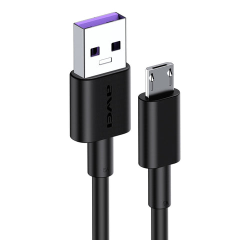 awei CL-77M 5A Interfaccia USB a Micro USB Cavo dati TPE con ricarica rapida intelligente, Lunghezza cavo: 1 m, Micro USB