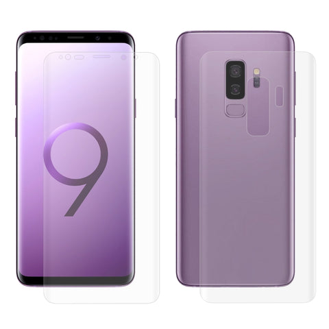 ENKAY Hat-Prince per Galaxy S9+ PET Schermo intero 3D Curvo Calore Piegatura HD Pellicola protettiva per schermo anteriore + posteriore, For Galaxy S9+