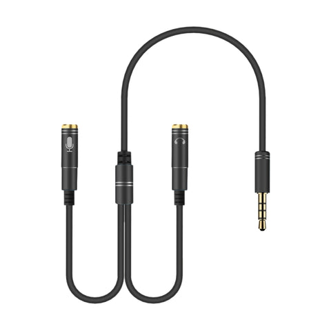 Répartiteur de cavité audio TPE à haute élasticité 2 en 1 de 3,5 mm maschio à double 3,5 mm femelle TPE, longueur de cavité: 32 cm