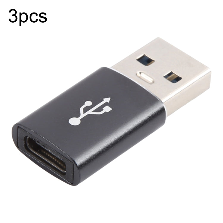 USB-C to USB 3.0 Aluminum Adapter - 3 Pack for Charging &