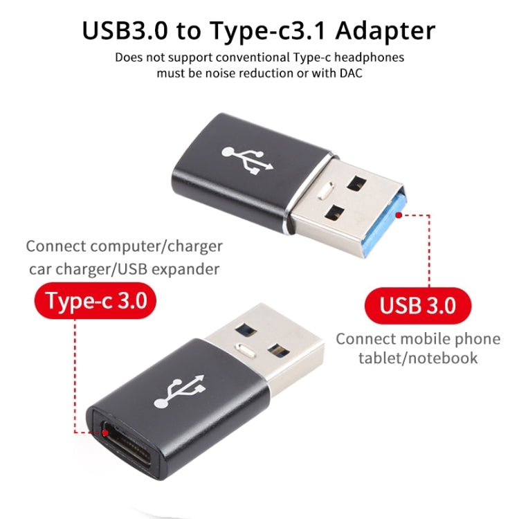 USB-C to USB 3.0 Aluminum Adapter - 3 Pack for Charging &
