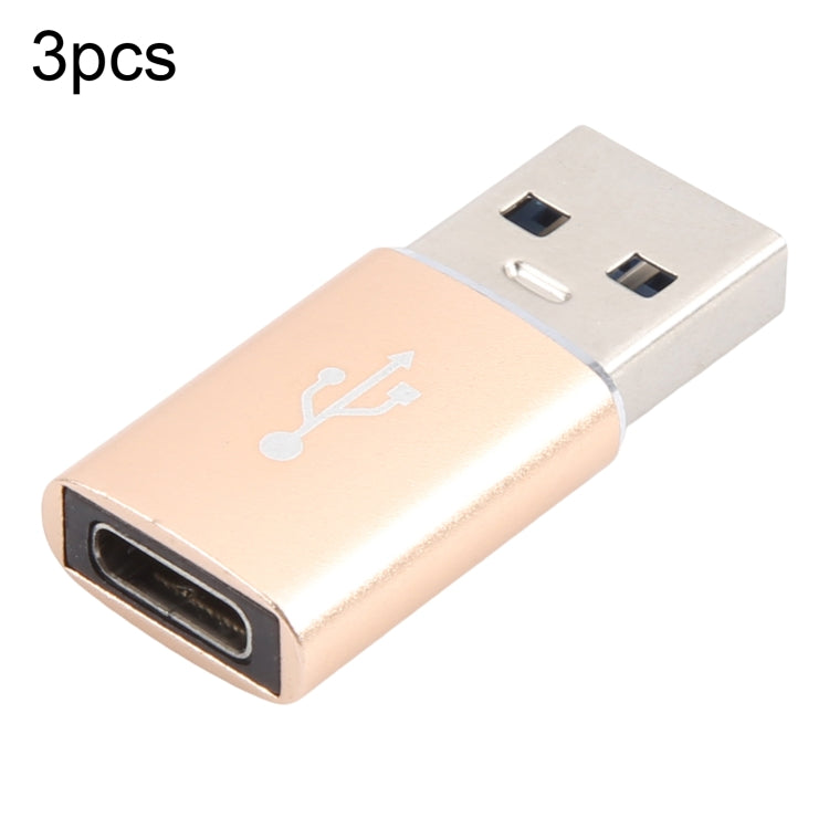 USB-C to USB 3.0 Aluminum Adapter - 3 Pack for Charging &