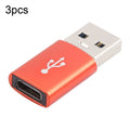 USB-C to USB 3.0 Aluminum Adapter - 3 Pack for Charging &