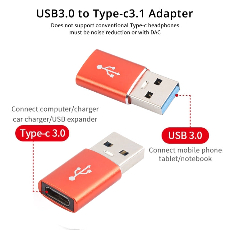USB-C to USB 3.0 Aluminum Adapter - 3 Pack for Charging &