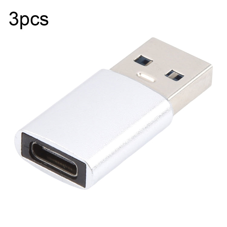 USB-C to USB 3.0 Aluminum Adapter - 3 Pack for Charging &