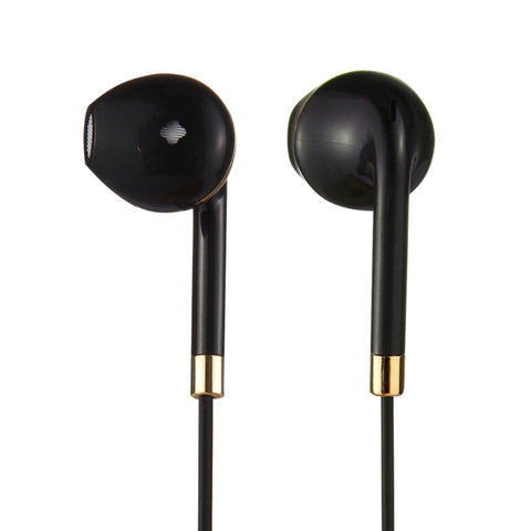 Écouteurs intra-auriculaires de 3,5 mm avec corps en fil noir avec contrôle de ligne et microphone pour iPhone, Galaxy, Huawei, Xiaomi, LG, HTC et autres smartphones