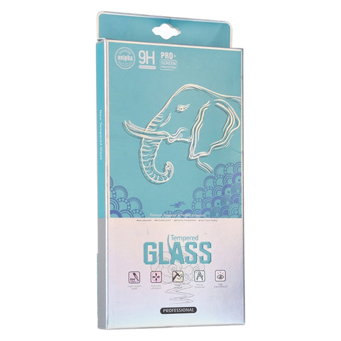 Esterno in carta con motivo elefante da 50 pezzi + scatola di imballaggio interna in plastica per protezione schermo in vetro temperato, Elephant Pattern