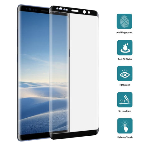 Per Galaxy Note 8 0,3 mm 9H Durezza superficiale 3D Pellicola in vetro temperato a schermo intero antideflagrante, For Galaxy Note 8 0.3mm