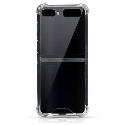 Pour Samsung Galaxy Z Flip TPU + PC Housse de protection antidéflagrante anti-trace transparente pour quatre ans