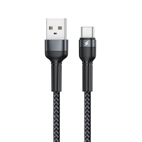 REMAX RC-124a 1m 2.4A USB a USB-C / Type-C Cavo dati di ricarica veloce intrecciato in lega di alluminio, Type-C