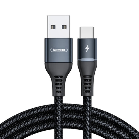 REMAX RC-152A Cavo dati respiratorio colorato da USB a USB-C / Type-C da 1 m 2,4 A, Type-C
