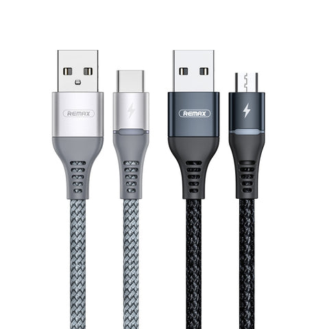 REMAX RC-152M Cavo dati per respirazione colorato da USB a Micro USB da 1 m 2,4 A, Micro USB
