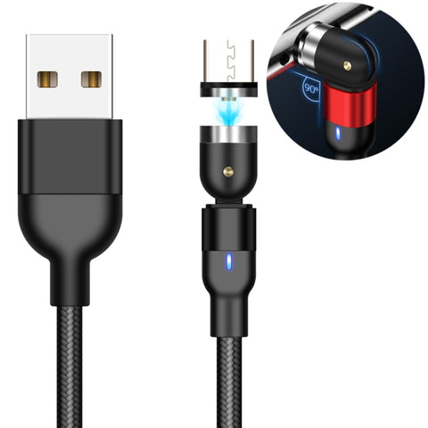 Cavo di ricarica magnetico rotante intrecciato in nylon da USB a micro USB da 2 m 2 A, 2m Micro USB